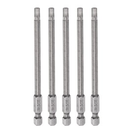 HARFINGTON 5pcs 5/32" Hex Screwdriver Bit SAE 1/4" Hex Shank 4" Length Magnetic S2 Steel Power Drill Bits