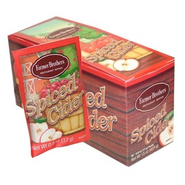 Farmer Brothers Instant Apple Spiced Cider Packets – 25 Single-Serve Drink Mix Packets for Hot or Iced Cider, Delicious Spiced Apple Flavor, Easy Mix Beverage for Home, Office & Events