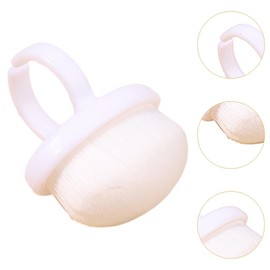 perfeclan 5 Pieces Nail Dust Brush Nails Art Dust Cleaning Brush Rings Shaped Brush Soft Gel Dust Cleaning Brush for Women Nail Art, White