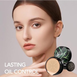 Base de maquillaje CC con cojín de aire Mushroom Head, corrector hidratante BB Cream Nude de larga duración Mat