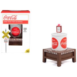 DCD "Coca-Cola" Water Tower with Light "Bricktown" for 1/87 (HO) Scale Models by Classic Metal Works