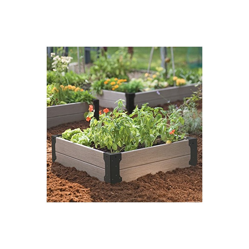 Panacea 89584 Raised Garden Bed Corner Brackets Plant-Container-Accessories, Black