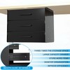Menkxi 16 Inch Slide out Under Desk Drawer 3 Layer
