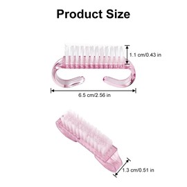 LICQIC Nail Brush, Nail Brush Cleaning Brush, Nail Brush with Handle is suitable for removing dirt from fingernails and toenails (2 Pcs Pink)