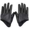 CINECE Gothic Punk PU Faux Leather Gloves, Black, Stylish, Dance,