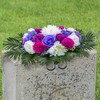 AOFOX Artificial Cemetery Flowers for Grave, Artificial Peony Rose Flowers