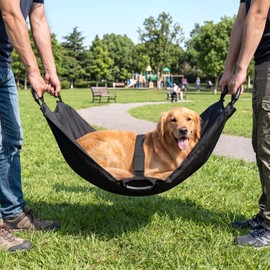 Geiserailie Black Emergency Dog Stretcher for Large Dogs (up to 250 Lbs)