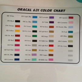Oracal 631  Oracal 631 Matte Colors  Craft Vinyl Sign & Cutter 10 rolls 12" x 5 ft./roll