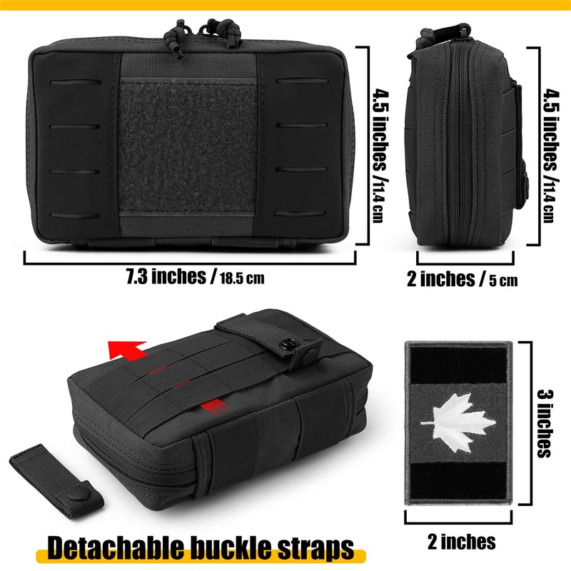 bvya Tactical EDC Utility Pouch, Molle Admin Pouch Horizontal Tool