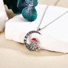 AXOMY Mushroom Necklace 925 Sterling Silver Moon Mushroom Pendant Mushroom