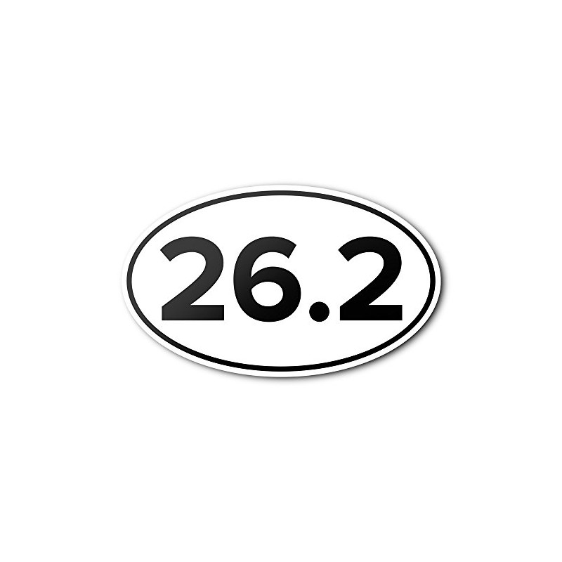 26.2 Marathon Anti-UV Vinyl Oval Car Bumper Sticker - Running