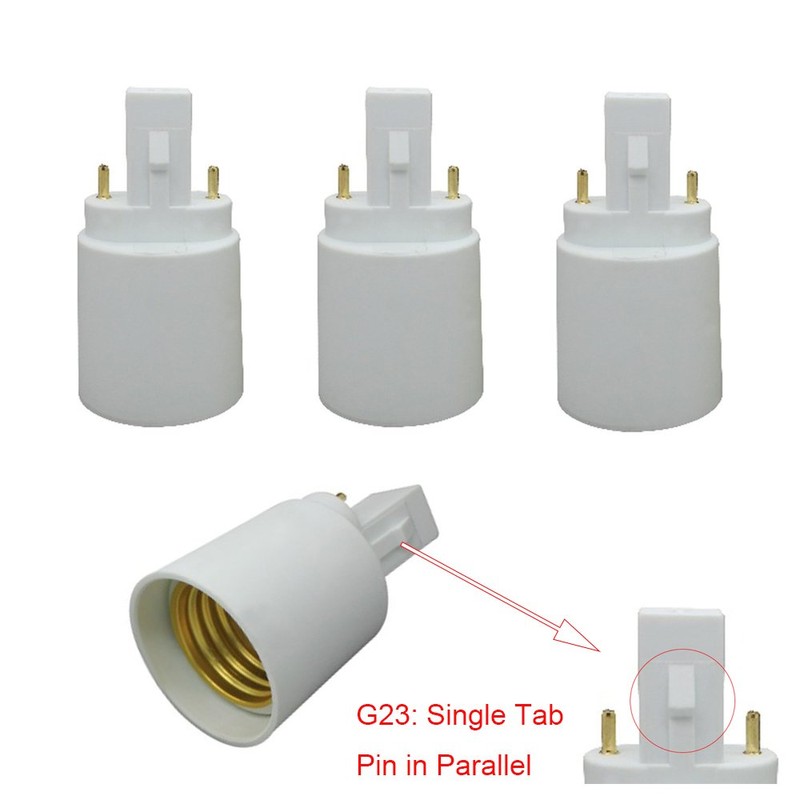 E-Simpo 4pcs G23 to E26/E27 Adapter 2Pin Socket Adapter G23