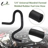 1/4" Universal Mandrel-Formed Molded Rubber Fuel Line Hose 45° 90°