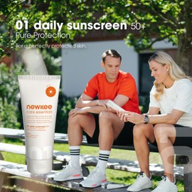 newkee Sun Cream SPF 50+ (100 ml) Waterproof, Sun Protection Ideal for Sports, Sunscreen with SPF 50 - Sun Lotion Suitable for the Face & Developed by Manuel Neuer & Angelique Kerber