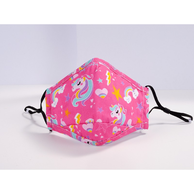 3-7 Years old Kids Face Masks Reusable, 100% Cotton, Triple
