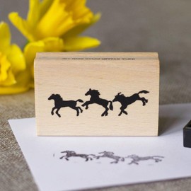 Art Stamps Dancing Horses Animal Stamp,Black