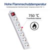 EXTRASTAR ExtraStar 6-Fach Steckdosenleiste mit Schalter und Kindersicherung,5M 3G1.5mm2 Kabel