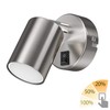 ledscom.de Wall Spotlight WAIKA Switch Chrome matt + LED lamp