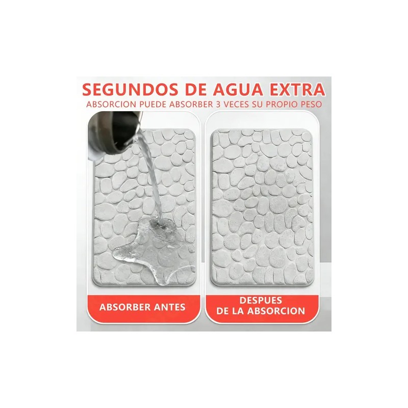 2pc Juego Baño Alfombra Suave Y Absorbente 40x60cm60x90cm