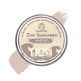 Suntribe Organic Sun Cream - Face & Sport - SPF 30, 100% Zinc - Reef Safe - 3 to 4 Ingredients - 30ml Tinted
