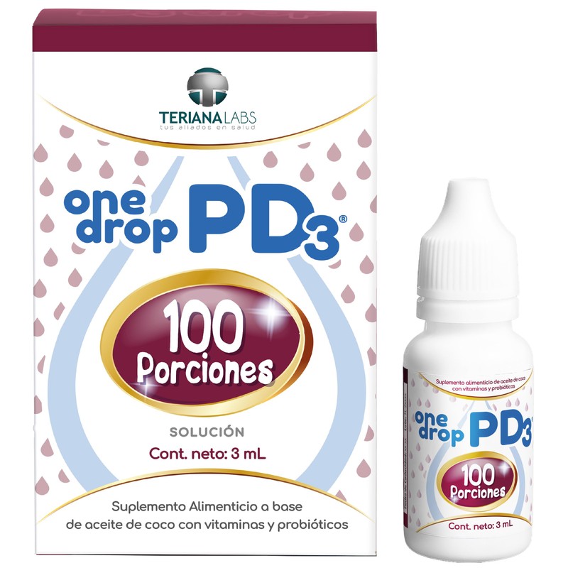 ONEDROP PD3 | Probióticos y Vitamina D3 | Frasco de