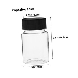 GANAZONO 24pcs Transparent Plastic Sampling Bottles Screw Caps Wide Mouth Reagent Containers for Easy Sampling and Storage