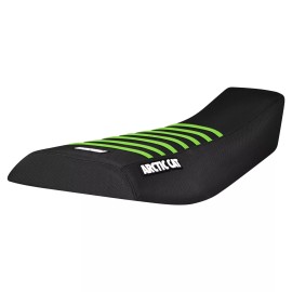 Yamaha 2002-2004 Arctic Cat 375 400 500 ATV Seat Cover  all BLACK w/GREEN rib LOGO #451