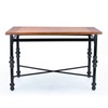 Broxburn Light Brown Wood & Metal Dining Table