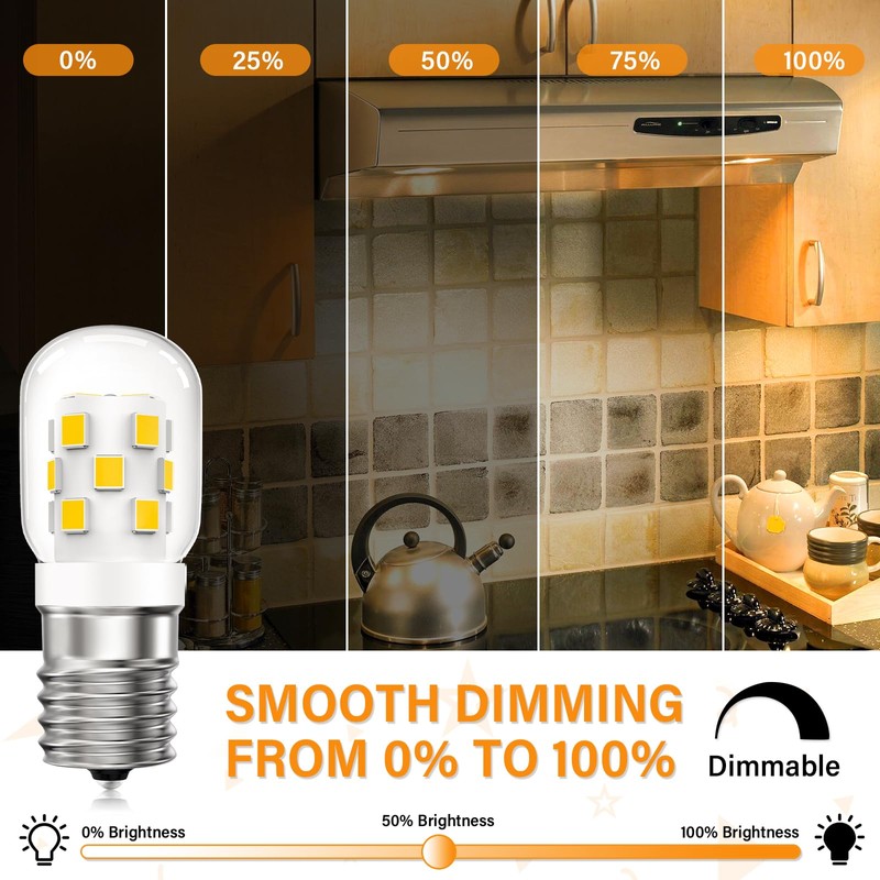 LED Microwave Light Bulbs Under Hood 30W Equivalent,Fit for LG