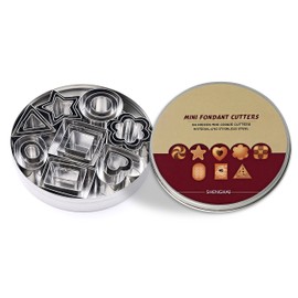 ShengHai Cookie Cutters Polygon Star Molds Confectionery Handmade Baking Tools Food Grade Stainless Steel (Set of 24)