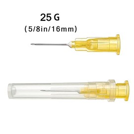25g x 5/8 Needle, 25g 5/8 Inch Needle, 25 Gauge 5/8 Needle, 25g Needle， Hypodermic Needles, (100pcs) for Scientific Labs, Industrial Dispensing Accessories