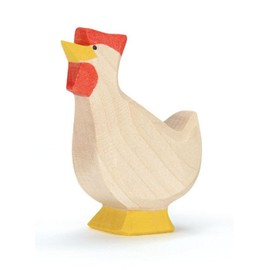 Ostheimer 13113 Huhn weiß hoch aus Holz Höhe 5,5cm
