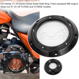 Unbranded Black Motorcycle Engine Derby Timer Timing Cover For Harley 2017-2023 Touring M8