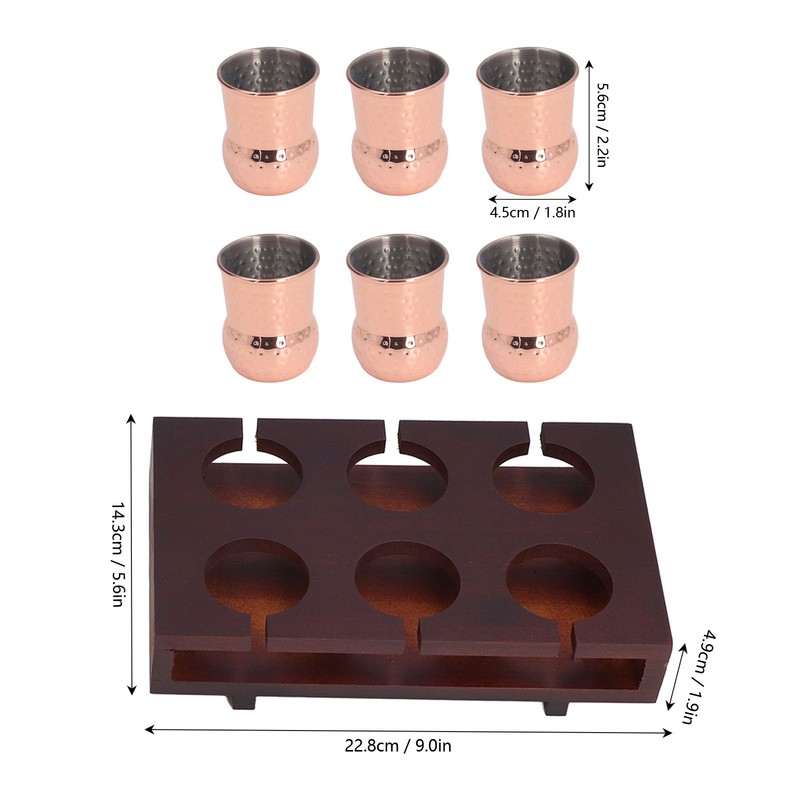 6pcs 100ml Copper Plated Moscow Mule Mug Stainless Steel Cocktail
