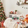 Pack of 4 Christmas Cushion Covers, Linen Decorative Cushion Covers,