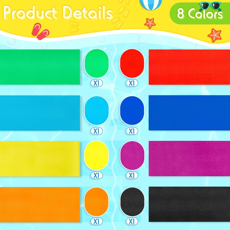 8 Pack Towel Bands for Beach Chairs Cruise Towel Clips