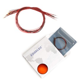 EDGELEC 20pcs Prewired 0402 Orange SMD LED Light Emitting Diode DC 2V Micro Litz Length 7.8in. (20cm) Soldered Mini LED Lights for DIY Manual Model Toy Decoration