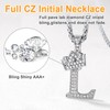 U7 Fashion A-Z Letter Pendant Men Women Stainless Steel Chain