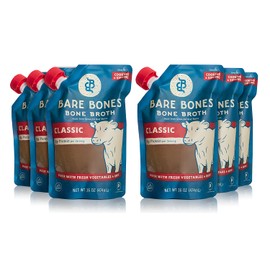 Bare Bones Beef Bone Broth – 100% Grass Fed Beef Bone Broth with Protein and Collagen, Ancient Natural Source of Nutrition, Ketogenic Diet Friendly, Whole30 Approved, Certified Paleo, 16 Oz, Pack of 6