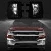 Mayello Pair For 2016-2018 Chevy Silverado 1500 LED Smoke Bumper
