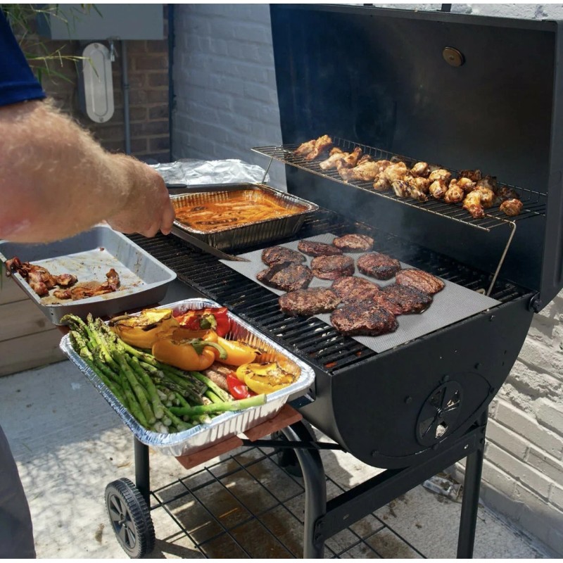 bbq time Lot of 6 Mats Easy BBQ Grill Mat