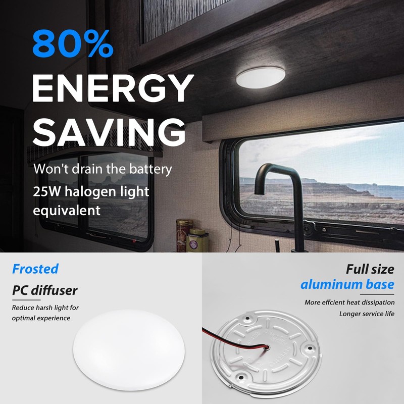 Dream Lighting LED Cabinet Dome Lighting 12Volt DC 260lm Cool