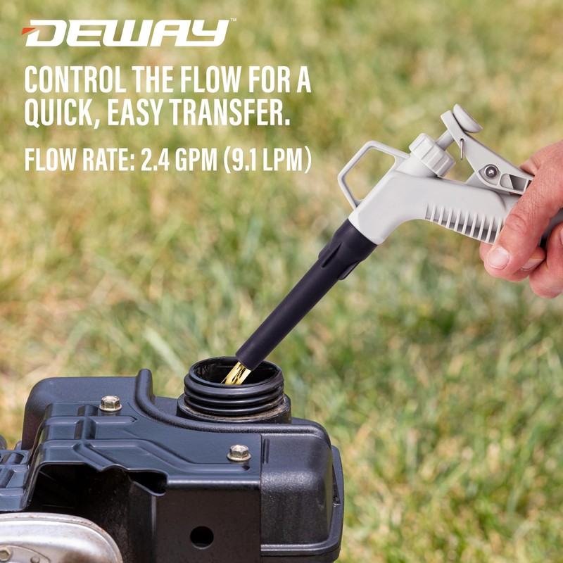 DeWay Fuel Transfer Pump for Gas Can with Manual Hand