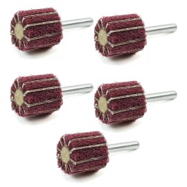 Pryme (5) 1" Flap Wheels 180 Grit | Sanding Polishing Die Grinder Drill Buffing Scotch