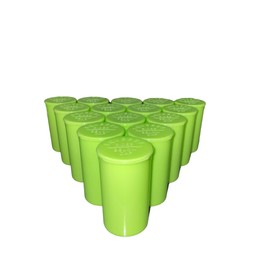Evo Plastics Evo Plastics DRAM 19 Pop Tops (Lime-Green)(2.75In Deep X 1.5In Wide) - Child Resistant - RX Vials - 225 Count