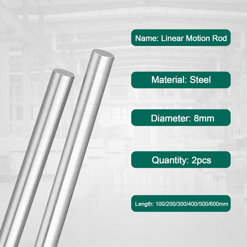 Linear Rod 2pcs 8mm x 300mm Linear Motion Rod Shaft