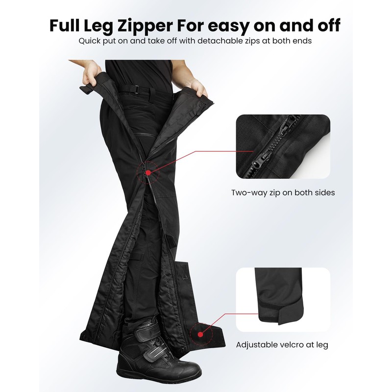 ILM Detachable Winter Motorcycle Riding Pants Men CE 2 Armored