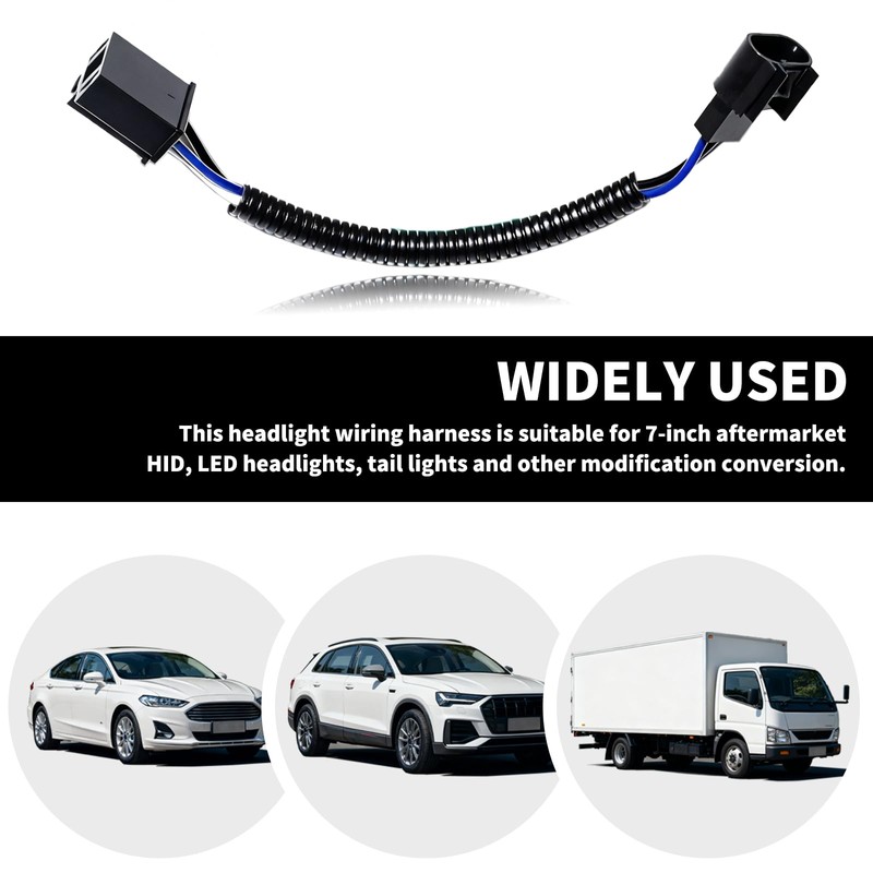 H13 9008 to H4 9003 Adapter Extension Wiring Harness Sockets