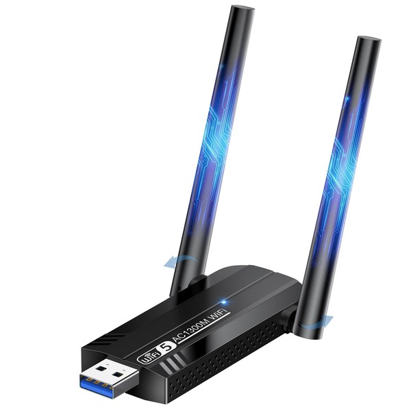 KiWiBiRD USB WLAN Stick for PC, 1300Mbps USB 3.0 Dual