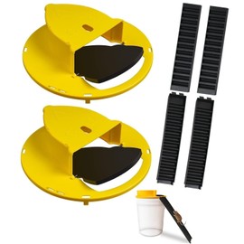 Mouse Trap Bucket with Flip Lid, Auto-Reset Mouse Rat Trap Bucket Lid, 5-Gallon Bucket Compatible, Efficient for Indoor and Outdoor Use(2 Pack)